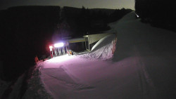 Modrá sjezdovka - dojezd k lanové dráze