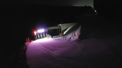 Modrá sjezdovka - dojezd k lanové dráze