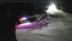 Modrá sjezdovka - dojezd k lanové dráze