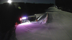 Modrá sjezdovka - dojezd k lanové dráze