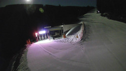 Modrá sjezdovka - dojezd k lanové dráze