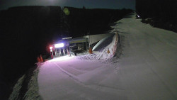 Modrá sjezdovka - dojezd k lanové dráze