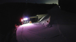 Modrá sjezdovka - dojezd k lanové dráze