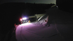 Modrá sjezdovka - dojezd k lanové dráze