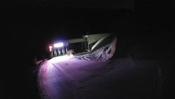 Modrá sjezdovka - dojezd k lanové dráze