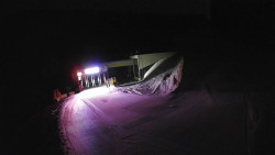 Modrá sjezdovka - dojezd k lanové dráze