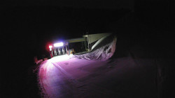 Modrá sjezdovka - dojezd k lanové dráze