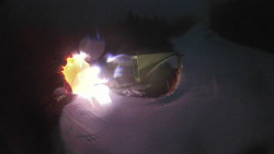 Modrá sjezdovka - dojezd k lanové dráze