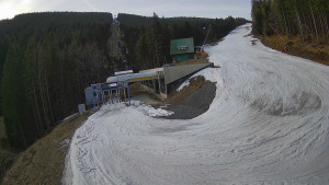 Červenohorské sedlo - Modrá sjezdovka - dojezd k lanové dráze - 23.3.2026 v 07:50