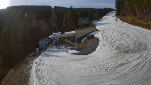 Červenohorské sedlo - Modrá sjezdovka - dojezd k lanové dráze - 23.3.2026 v 08:50