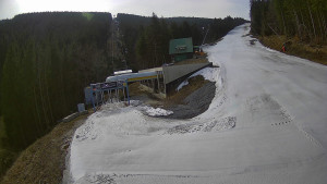 Červenohorské sedlo - Modrá sjezdovka - dojezd k lanové dráze - 24.3.2026 v 09:50