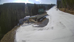 Červenohorské sedlo - Modrá sjezdovka - dojezd k lanové dráze - 24.3.2026 v 10:50