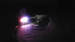 Modrá sjezdovka - dojezd k lanové dráze