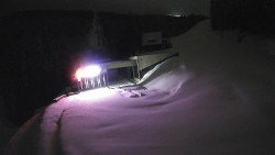 Modrá sjezdovka - dojezd k lanové dráze