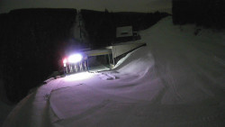 Modrá sjezdovka - dojezd k lanové dráze