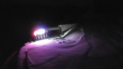 Modrá sjezdovka - dojezd k lanové dráze