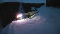 Modrá sjezdovka - dojezd k lanové dráze