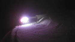 Modrá sjezdovka - dojezd k lanové dráze