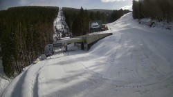 Modrá sjezdovka - dojezd k lanové dráze