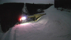 Modrá sjezdovka - dojezd k lanové dráze