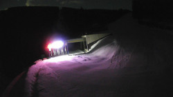 Modrá sjezdovka - dojezd k lanové dráze