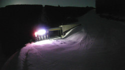 Modrá sjezdovka - dojezd k lanové dráze