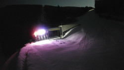 Modrá sjezdovka - dojezd k lanové dráze