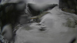 Modrá sjezdovka - dojezd k lanové dráze