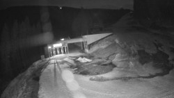 Modrá sjezdovka - dojezd k lanové dráze