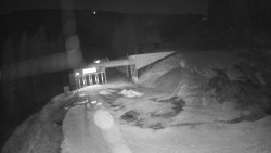 Modrá sjezdovka - dojezd k lanové dráze