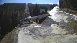 Modrá sjezdovka - dojezd k lanové dráze