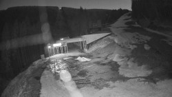 Modrá sjezdovka - dojezd k lanové dráze