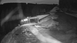 Modrá sjezdovka - dojezd k lanové dráze