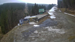 Modrá sjezdovka - dojezd k lanové dráze