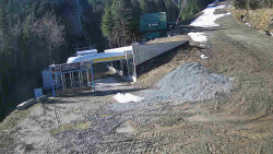 Modrá sjezdovka - dojezd k lanové dráze