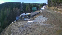 Modrá sjezdovka - dojezd k lanové dráze