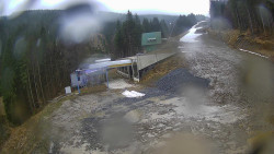 Modrá sjezdovka - dojezd k lanové dráze