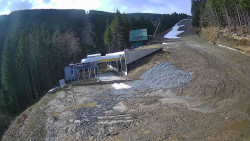 Modrá sjezdovka - dojezd k lanové dráze