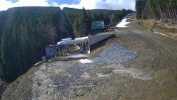 Modrá sjezdovka - dojezd k lanové dráze