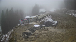 Modrá sjezdovka - dojezd k lanové dráze