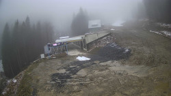 Modrá sjezdovka - dojezd k lanové dráze