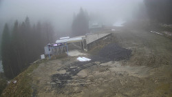 Modrá sjezdovka - dojezd k lanové dráze