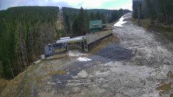 Modrá sjezdovka - dojezd k lanové dráze