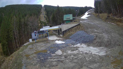 Modrá sjezdovka - dojezd k lanové dráze