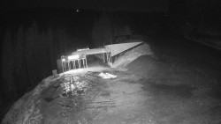 Modrá sjezdovka - dojezd k lanové dráze