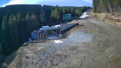 Modrá sjezdovka - dojezd k lanové dráze