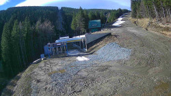 Modrá sjezdovka - dojezd k lanové dráze