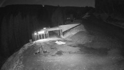 Modrá sjezdovka - dojezd k lanové dráze