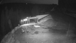 Modrá sjezdovka - dojezd k lanové dráze