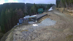 Modrá sjezdovka - dojezd k lanové dráze